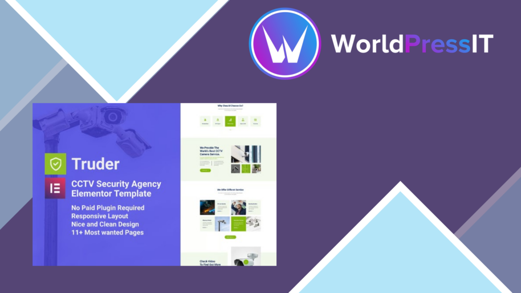 Truder – CCTV Security Service Elementor Template Kit