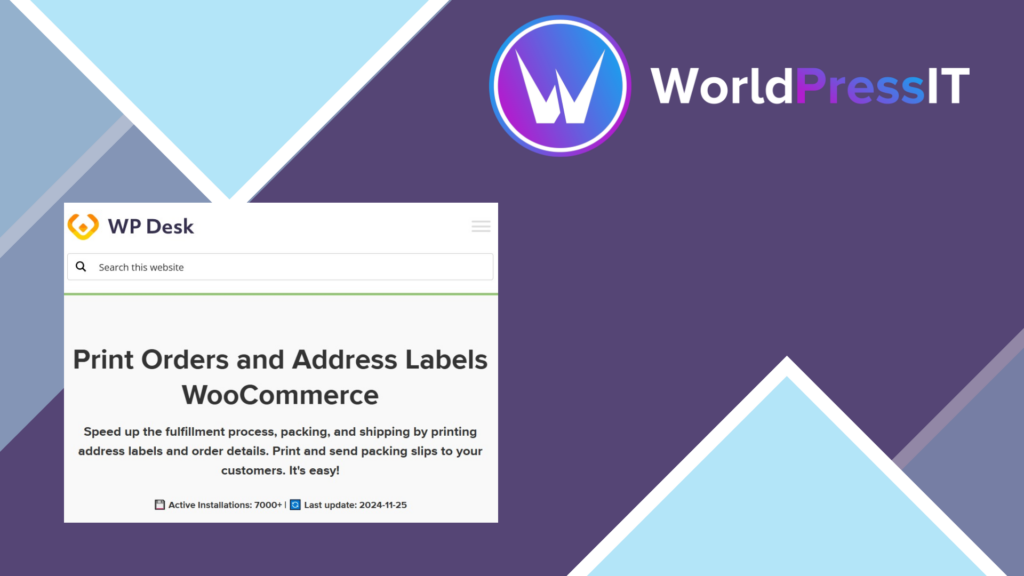 WooCommerce Print Orders and Address Labels