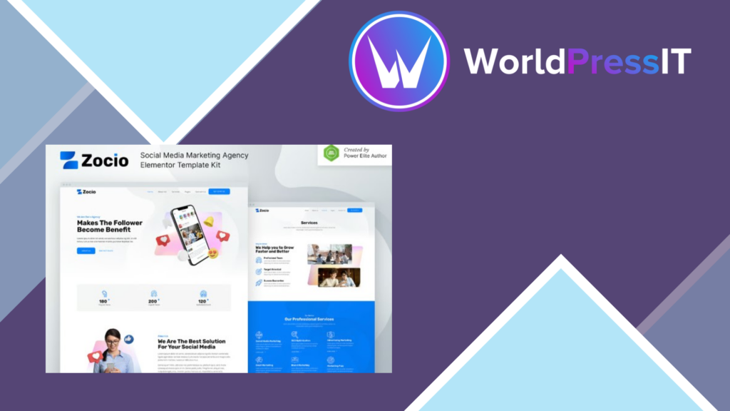 Zocio – Social Media Marketing Agency Elementor Template Kit