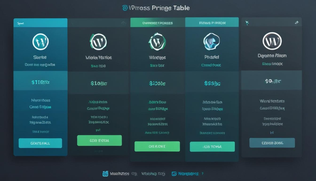 Creating dynamic pricing tables with WordPress plugins