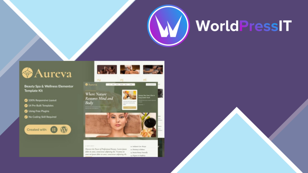 Aureva – Beauty Spa and Wellness Elementor Template Kit