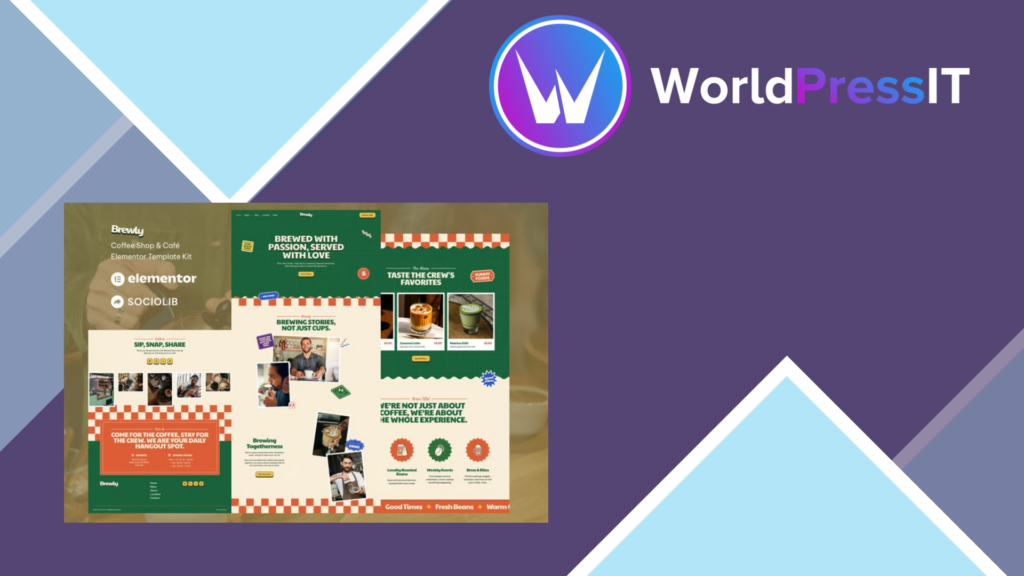 Brewly – Coffee Shop and Cafe Elementor Template Kit