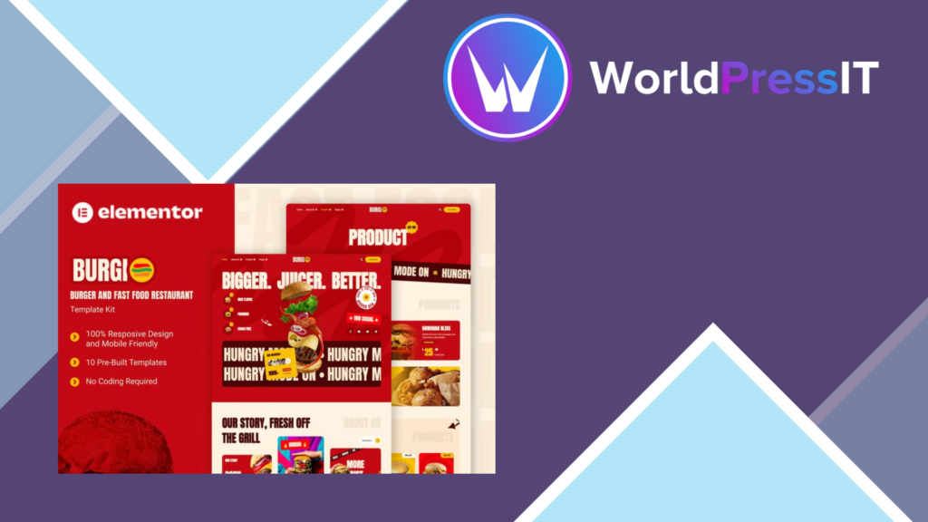 Burgio – Burger and Fast Food Restaurant Elementor Template Kit