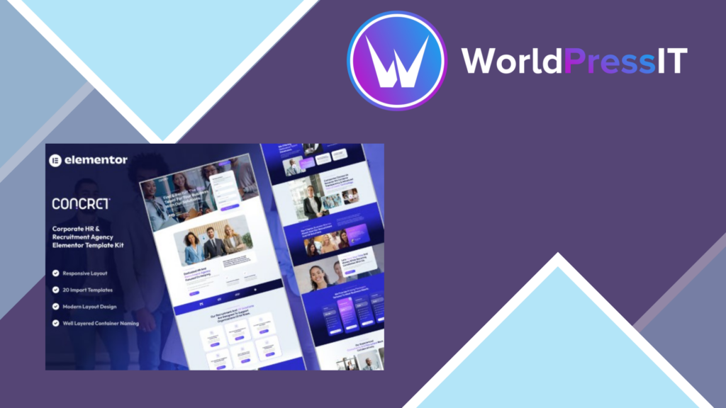 Concret – Corporate HR and Recruitment Agency Elementor Template Kit