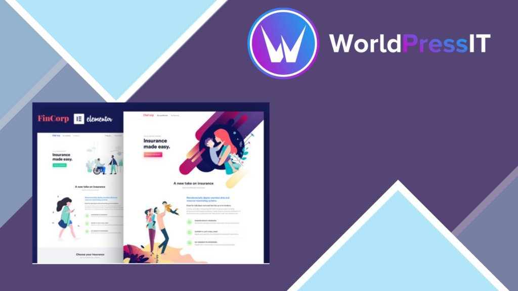 FinCorp – Insurance and Marketing Elementor Template Kit