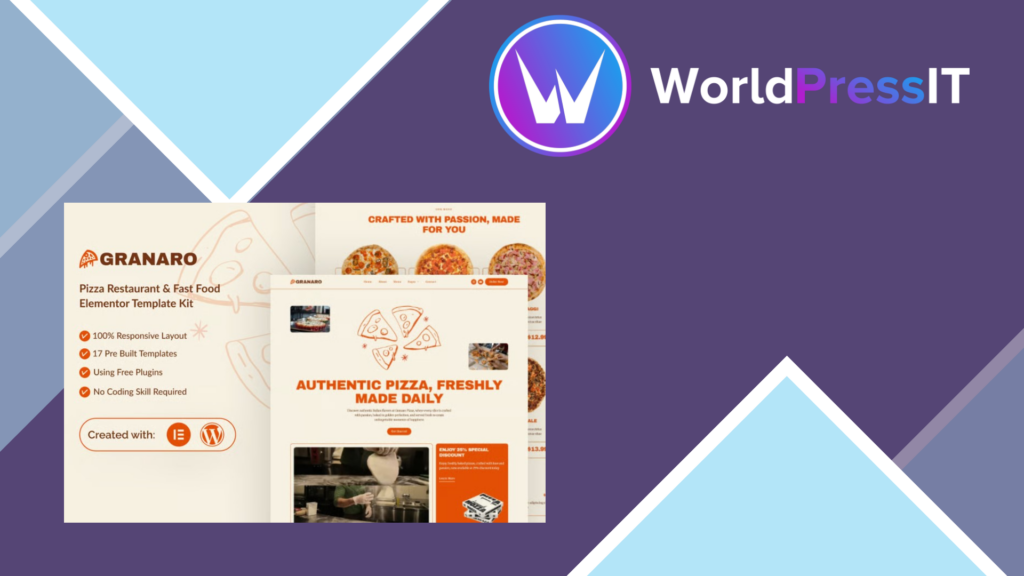 Granaro – Pizza Restaurant and Fast Food Elementor Template Kit