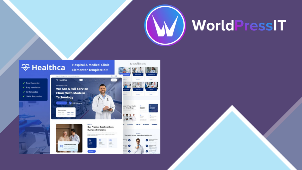 Healthca – Hospital and Medical Clinic Elementor Template Kit
