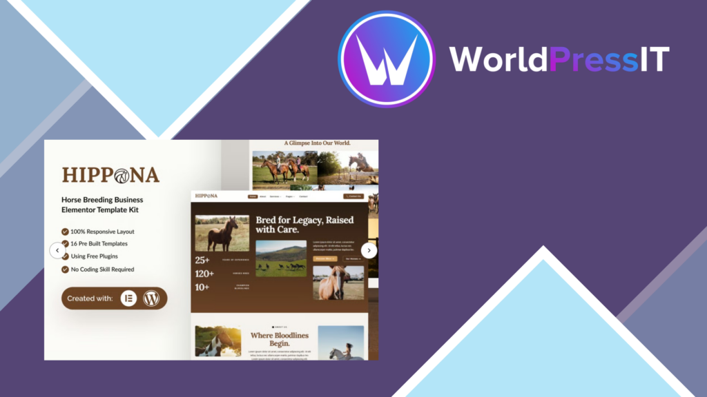 Hippona – Horse Breeding Business Elementor Template Kit