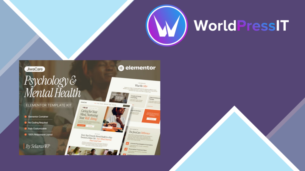 JiwaCare – Psychology and Mental Health Elementor Template Kit