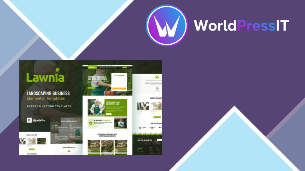 Lawnia – Gardener and Landscaping Business Elementor Template Kit