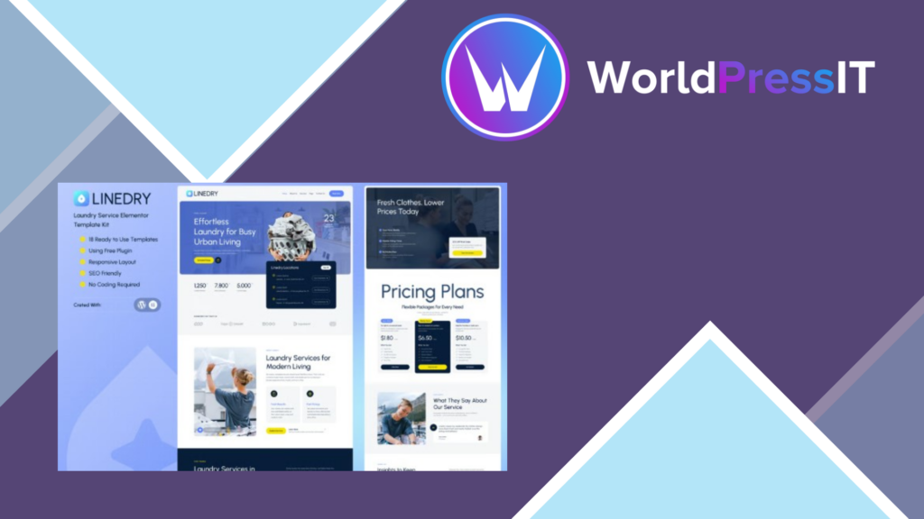 Linedry – Laundry Service Elementor Template KitLatest Linedry – Laundry Service Elementor Template Kit