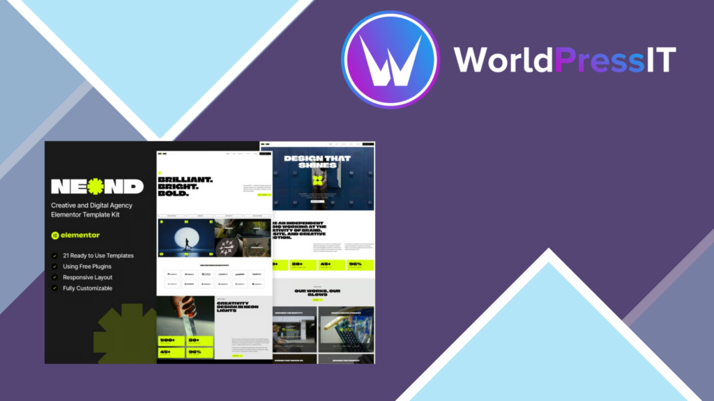 Neond – Creative and Digital Agency Elementor Template Kit