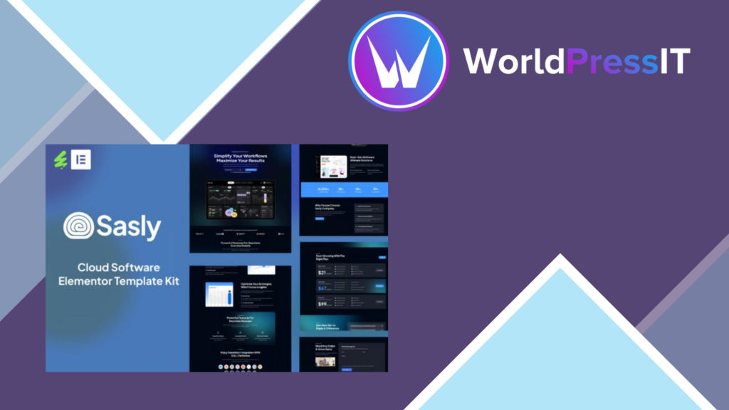 Sasly – Cloud Software Agency Elementor Template Kit