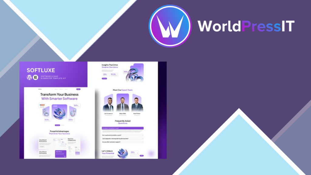 Softluxe – Software and Saas Elementor Template KitLatest Softluxe – Software and Saas Elementor Template Kit