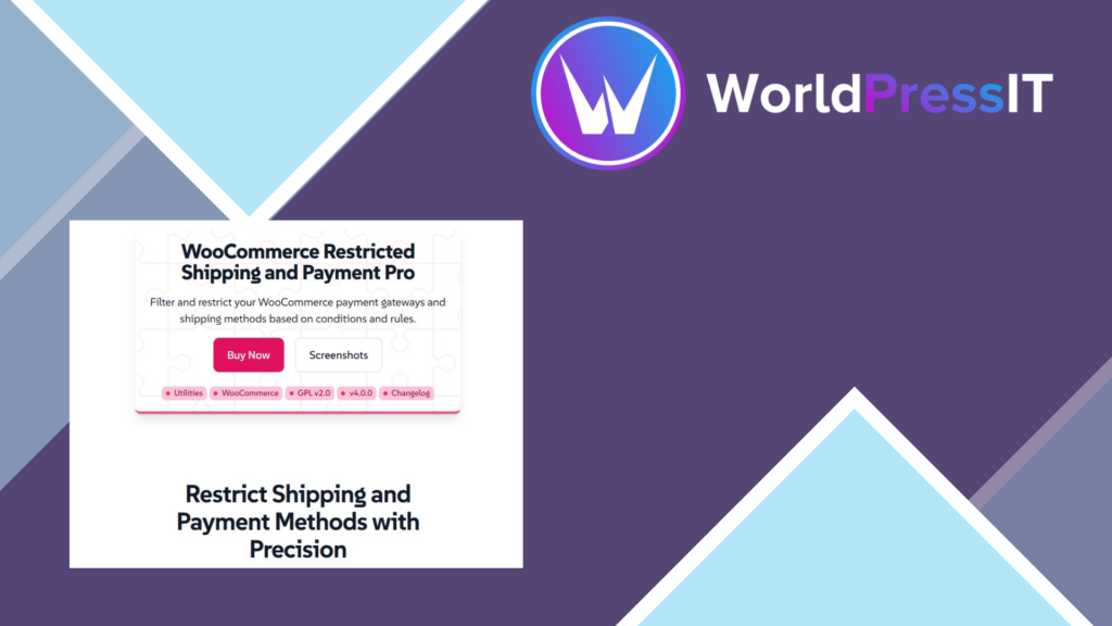 WooCommerce Restricted Shipping and Payment