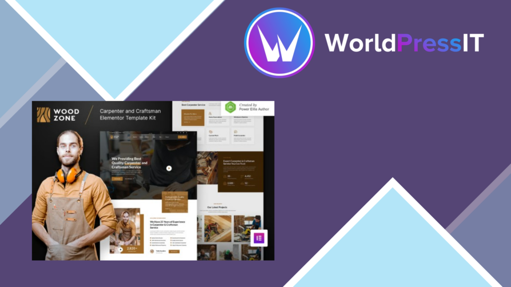 Woodzone – Carpenter and Craftsman Elementor Template Kit