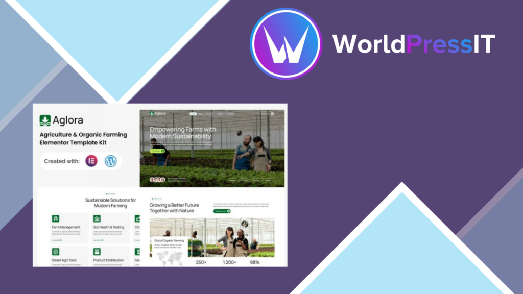 Aglora – Agriculture and Organic Farming Elementor Template Kit