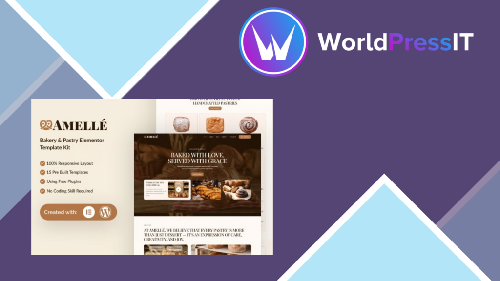Amelle – Bakery and Pastry Elementor Template Kit