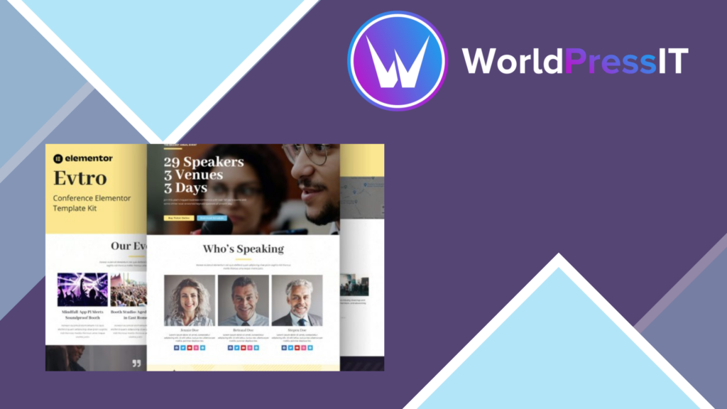 Evtro – Conference Event Elementor Template Kit