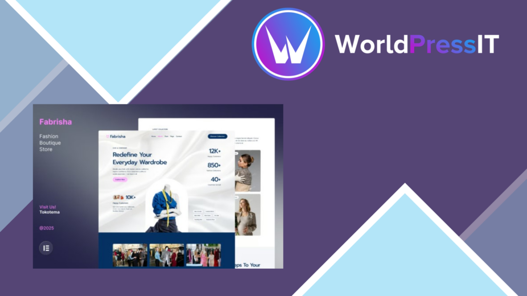 Fabrisha – Fashion Boutique Store Website Elementor Template Kit