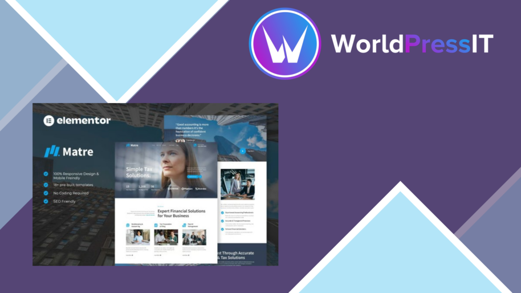 Matre – Accounting and Tax Services Elementor Template Kit