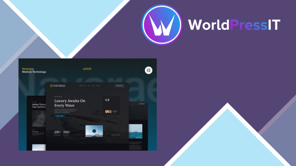 Navarae – Dark Luxury Yacht Club and Boat Rental Website Elementor Template Kit