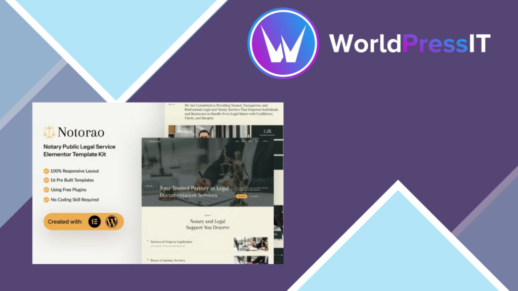 Notorao – Notary Public Legal Service Elementor Template Kit