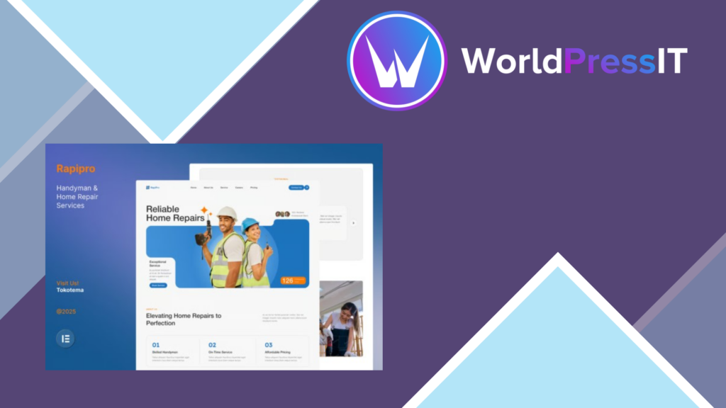 Rapipro – Handyman and Home Repair Service Website Elementor Template Kits