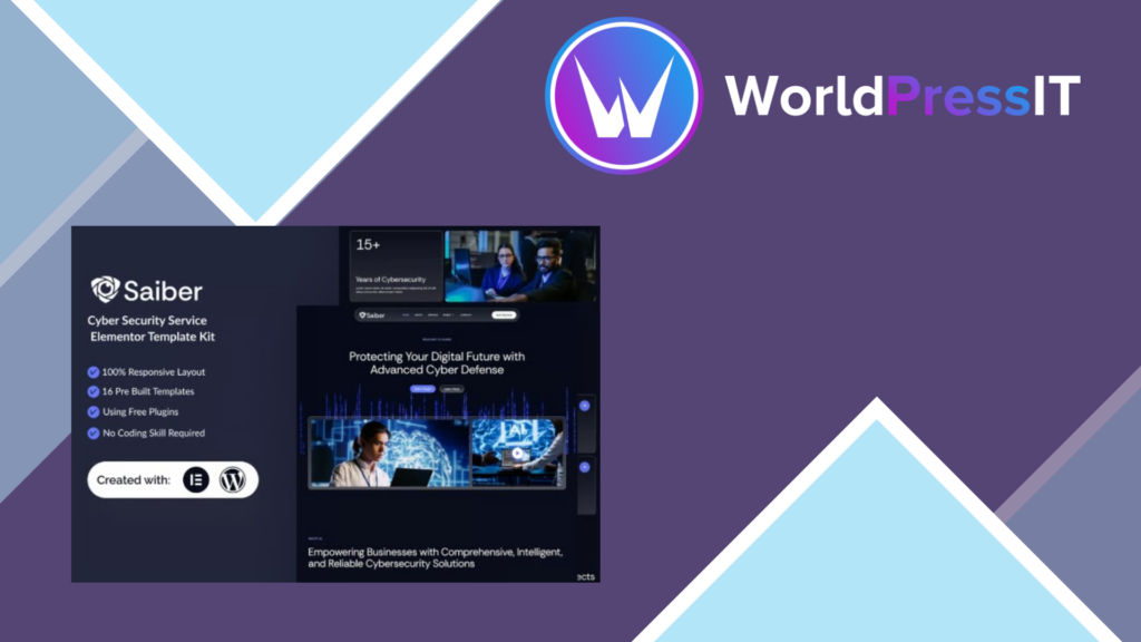 Saiber – Cyber Security Service Elementor Template Kit
