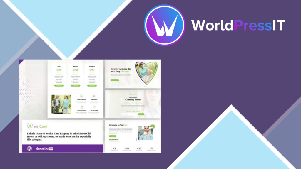 SenCare – Elderly Care Elementor Template Kit