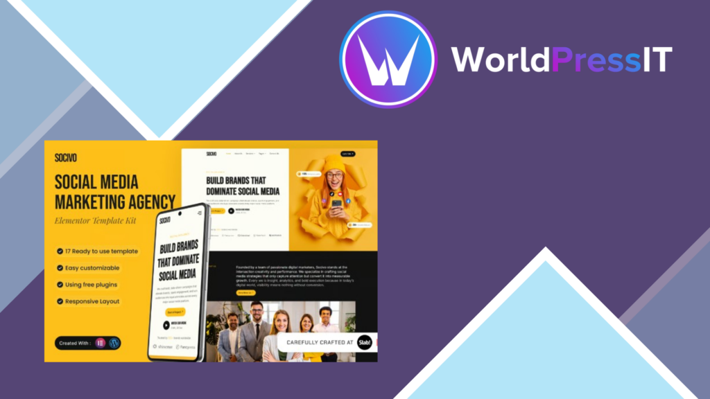 Socivo – Social Media Marketing Agency Elementor Template Kit