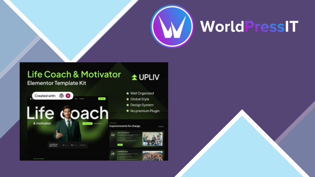 Upliv – Life Coach and Motivator Elementor Template Kit