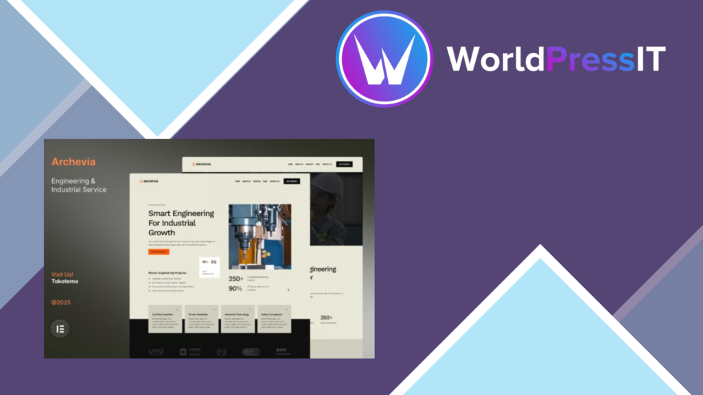 Archevia – Engineering and Industrial Service Website Elementor Kit