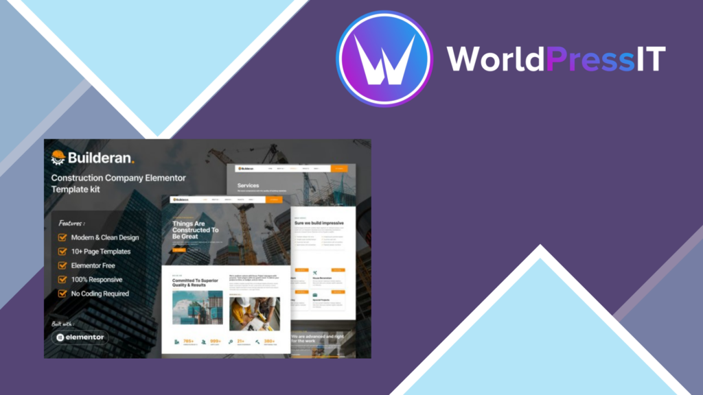 Builderan – Construction Company Elementor Template kit