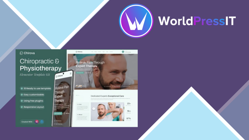 Chirova – Chiropractic and Physiotherapy Elementor Template Kit