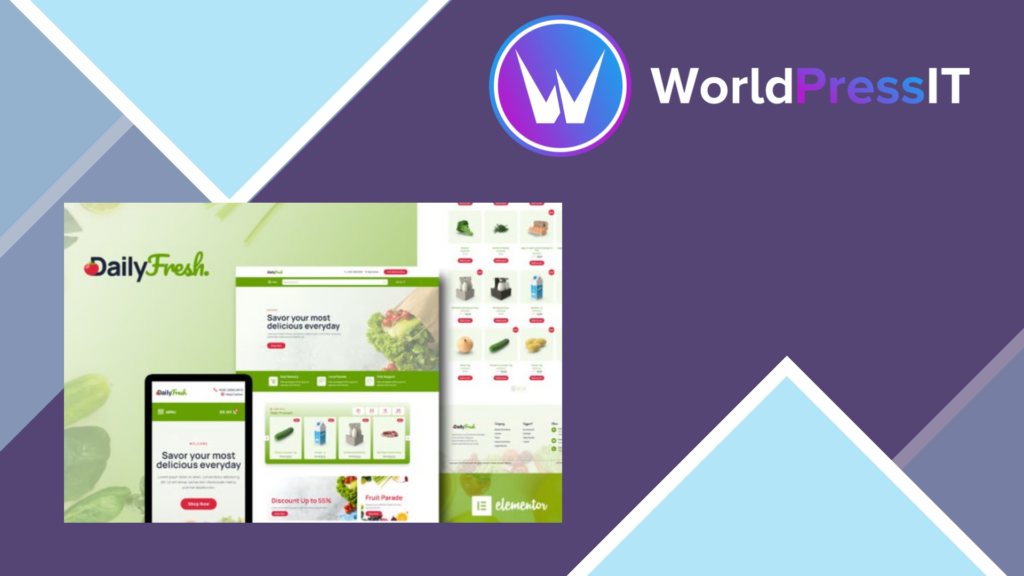DailyFresh – Grocery Store Elementor Template Kit