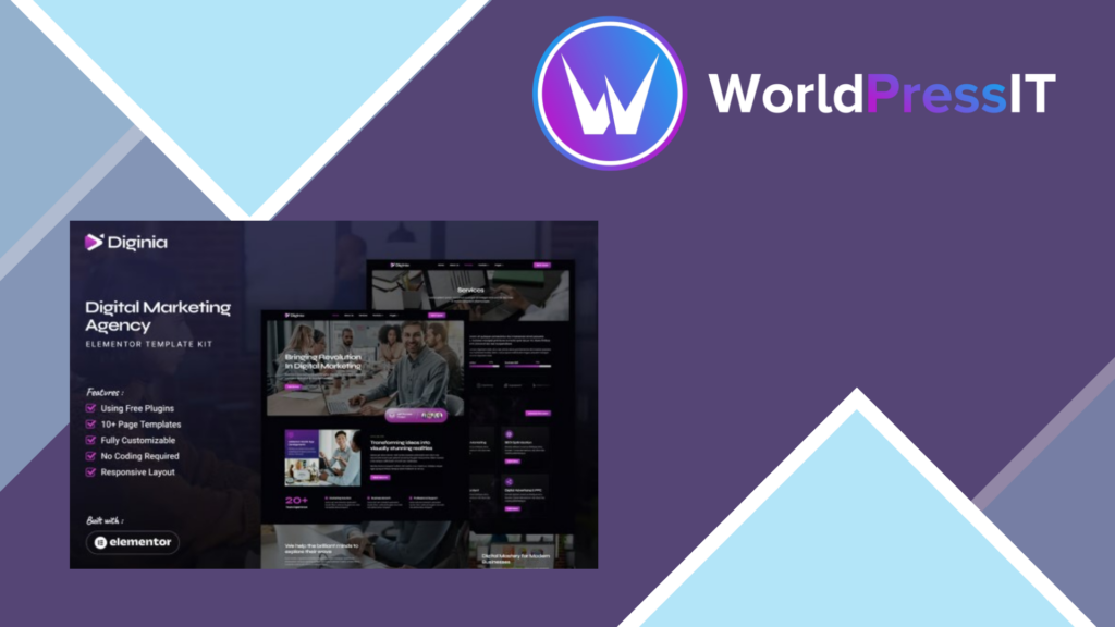 Diginia – Digital Marketing Agency Elementor Template Kit