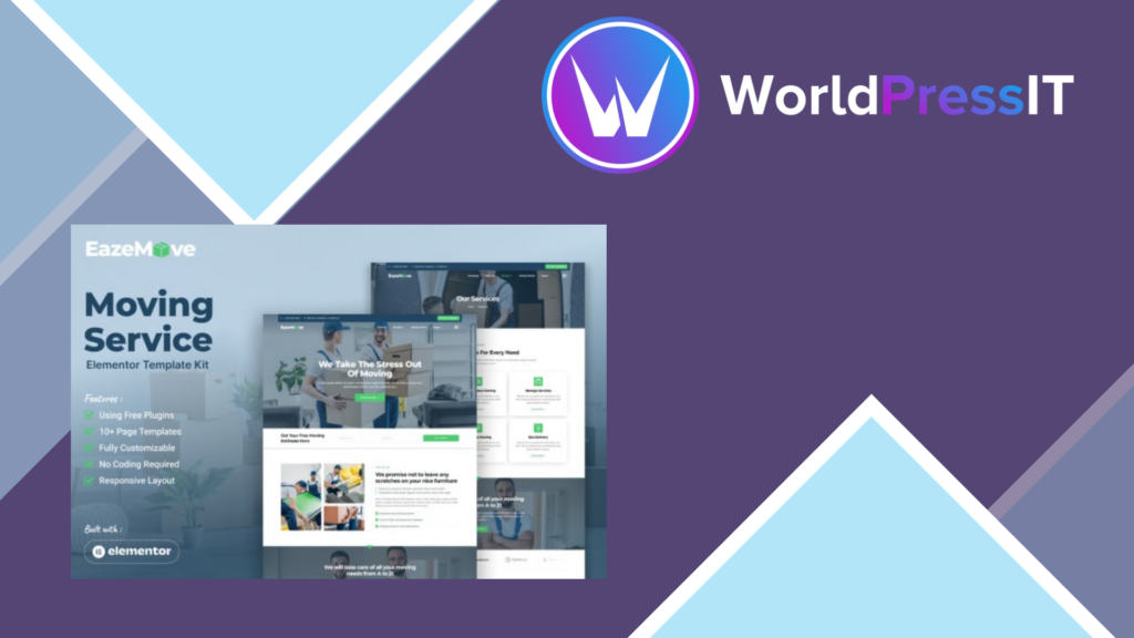 EazeMove – Moving Service Elementor Template Kit
