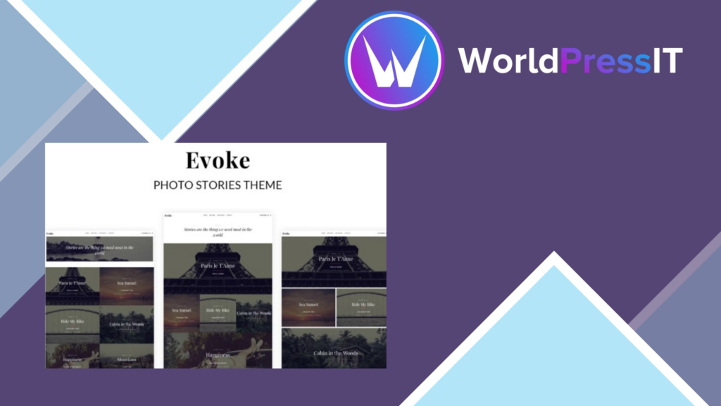 Evoke Photo Stories Blog WordPress Theme