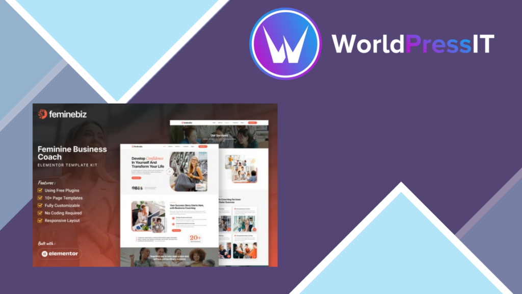 Feminebiz – Feminine Business Coach Elementor Template Kit