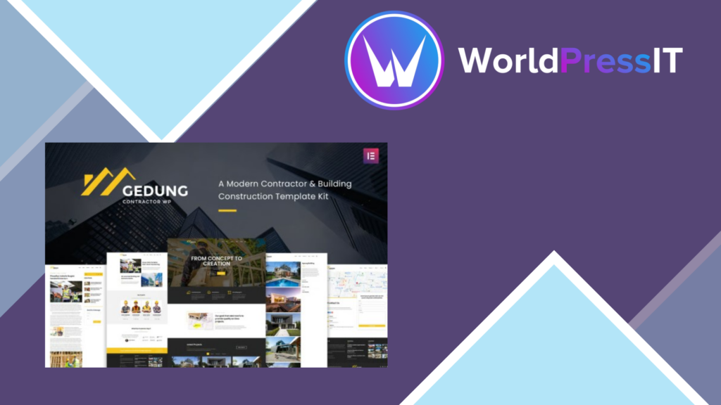 Gedung- Contractor and Building Construction Elementor Template Kit