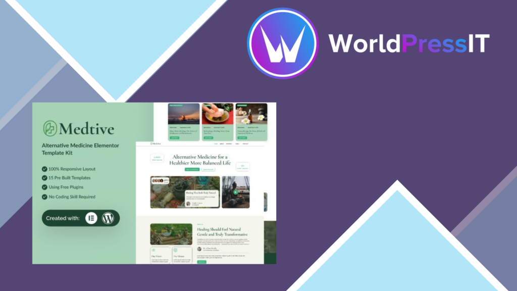 Medtive – Alternative Medicine Elementor Template Kit