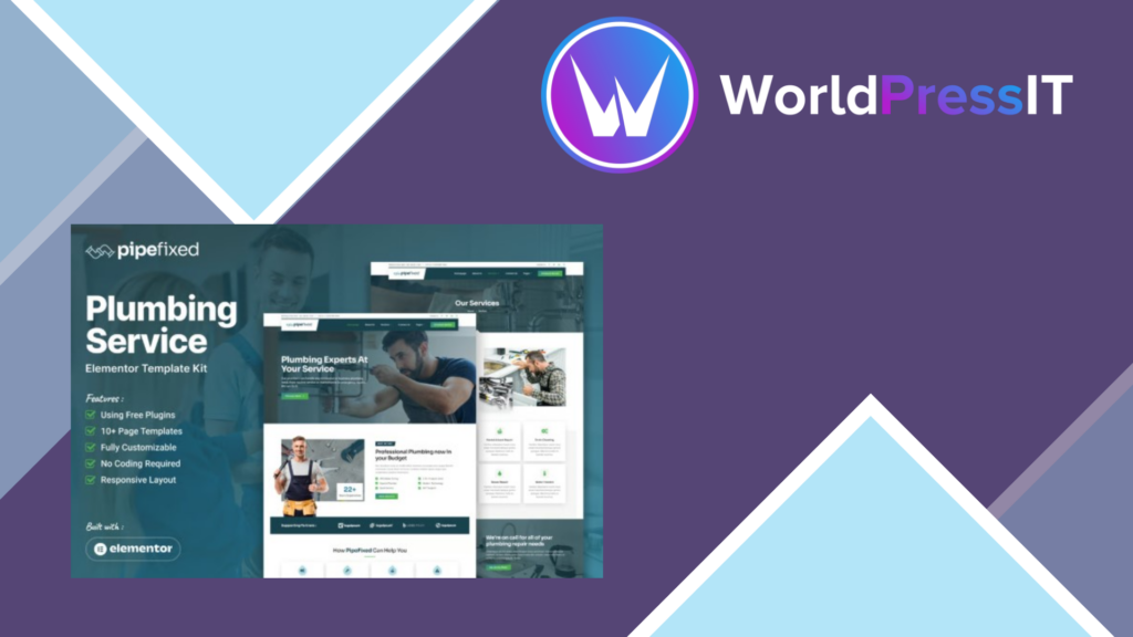 Pipefixed – Plumbing Service Elementor Template Kit