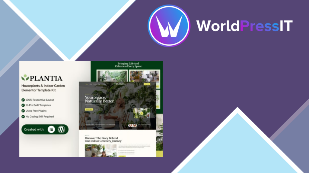 Plantia – Houseplants and Indoor Garden Elementor Template Kit