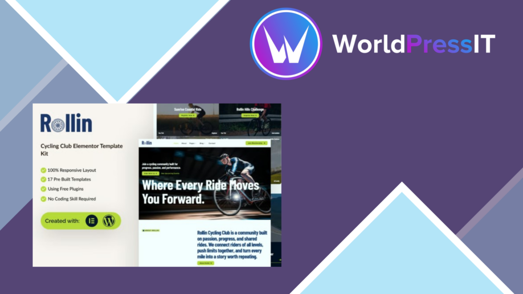 Rollin – Cycling Club Elementor Template Kit