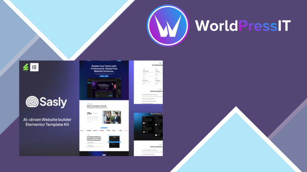 Sasly – AI-driven Website Builder Elementor Template Kit