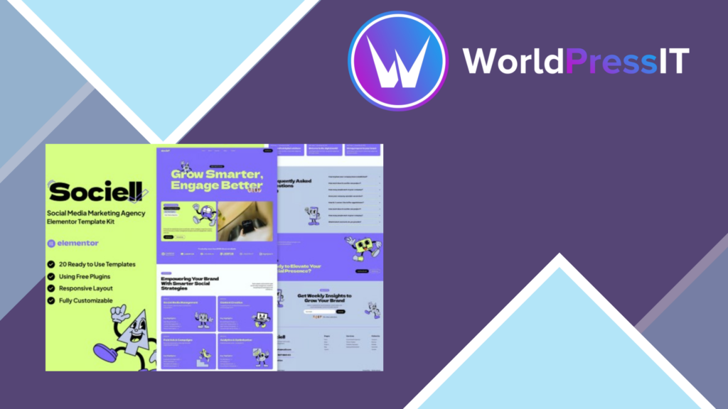 Sociell – Social Media Marketing Agency Elementor Template Kit