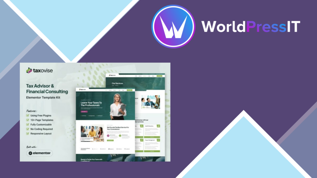 Taxovise – Tax Advisor and Financial Consulting Elementor Template Kit