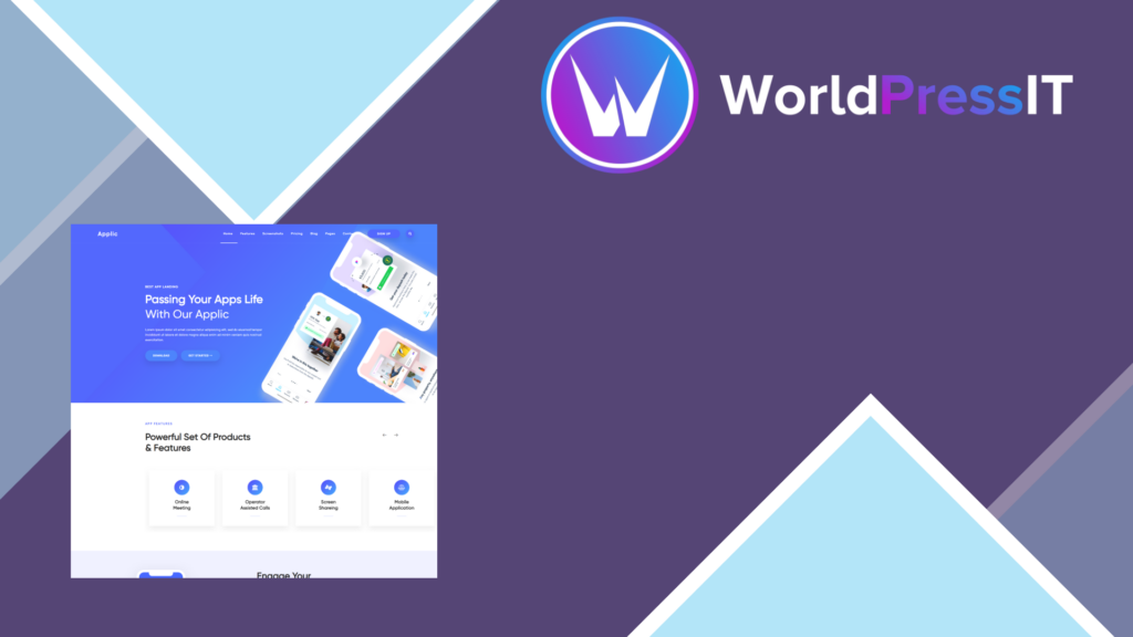 Applic - App Landing WordPress Theme