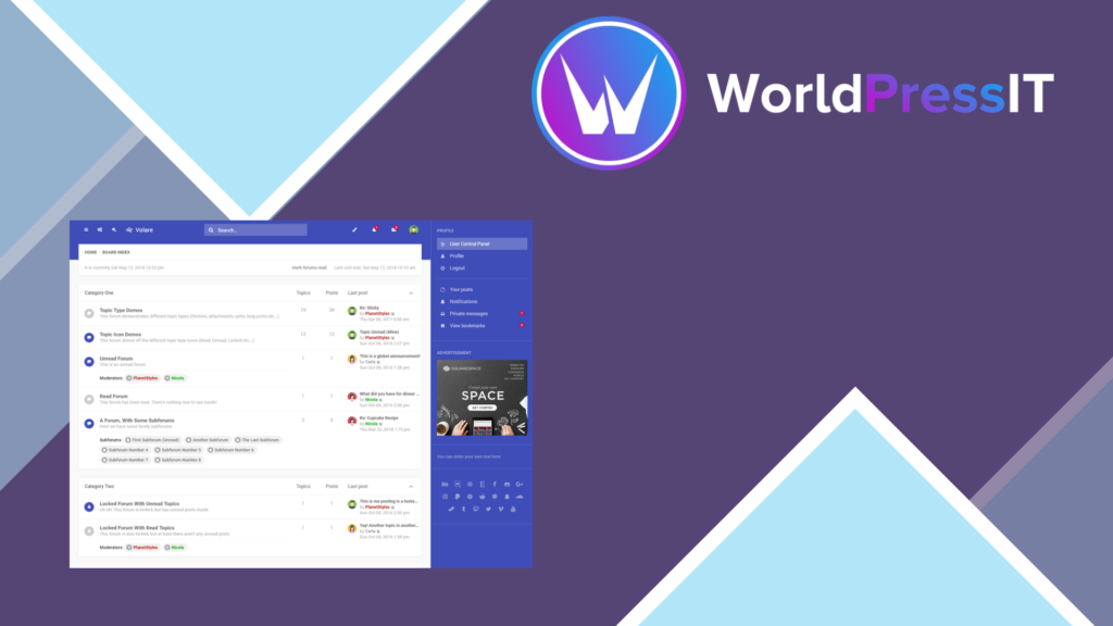 Volare - Material Design phpBB 3.3 Theme
